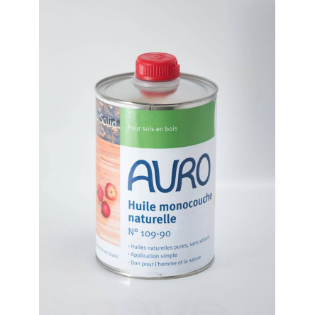 Huile monocouche nature pour meubles et sols en bois n°109-90 AURO Huile monocouche nature pour meubles et sols en bois n°109-90 AURO