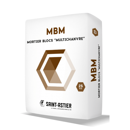 Sac de mortier-colle pour bloc de chanvre (M.B.M) Saint Astier - Sac de 25kg Sac de mortier-colle pour bloc de chanvre (M.B.M) Saint Astier - Sac de 25kg