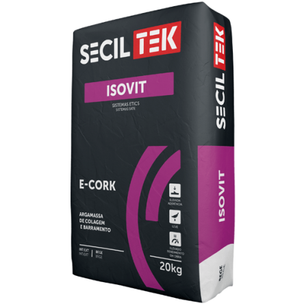 Mortier colle à base de liège ISOVIT E-CORK SECILTEK Mortier colle à base de liège ISOVIT E-CORK SECILTEK
